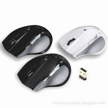 6-key Right-handed Ergonomic Maneuverability Wireless Mouse with 2.4GHz Transmitting Technology